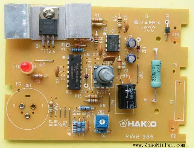 日本白光电烙铁HAKKO 936的电路板