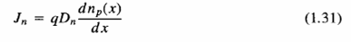 基区中电子所形成的扩散电流密度